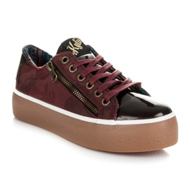 Kylie Deportivas Bordo Lacadas rojo 2
