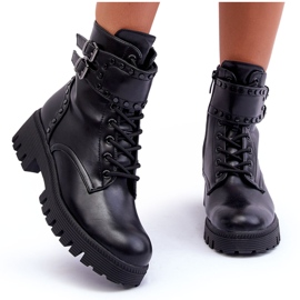 FD1 Botas de trabajo negras con adornos Carshen negro 10