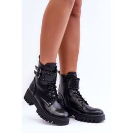FD1 Botas de trabajo negras con adornos Carshen negro 3