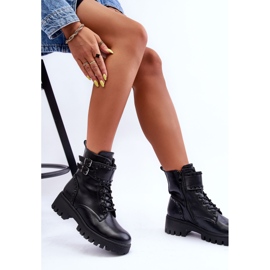 FD1 Botas de trabajo negras con adornos Carshen negro 9