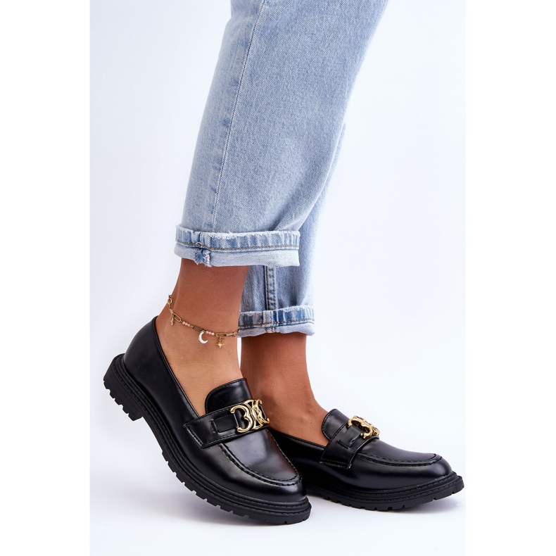 PS1 Mocasines Mujer Tacón Plano Negro Sincias 1