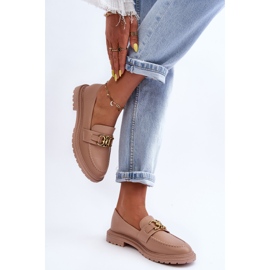 PS1 Mocasines Mujer Tacón Plano Beige Sincias 2
