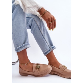 PS1 Mocasines Mujer Tacón Plano Beige Sincias 4