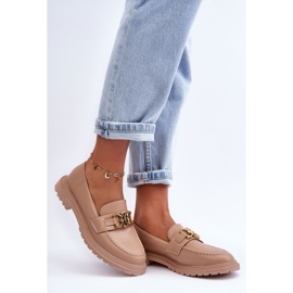 PS1 Mocasines Mujer Tacón Plano Beige Sincias 7