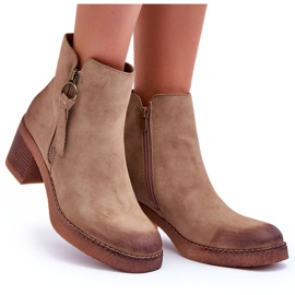 WS1 Botas Clásicas Mujer Ante Beige Limoso 13