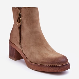 WS1 Botas Clásicas Mujer Ante Beige Limoso 5