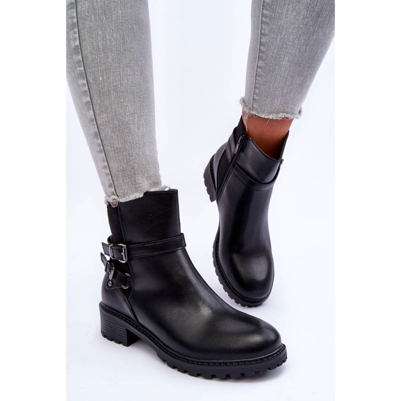 Botas De Mujer Con Rayas Black Minks negro 1 Botas De Mujer Con Rayas Black Minks negro 1