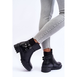 Botas De Mujer Con Rayas Black Minks negro 7
