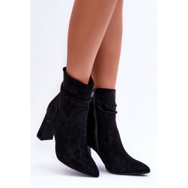 PG1 Botas Tacón Ante Mellamene Negras negro 6