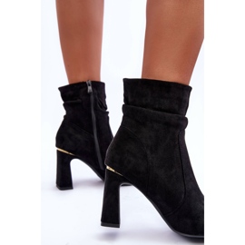 PG1 Botas Tacón Ante Mellamene Negras negro 8