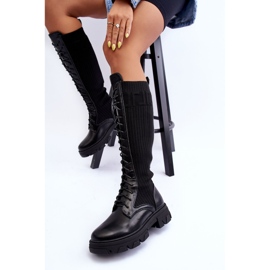 PS1 Botas Calcetín Planas Negro Itona 5