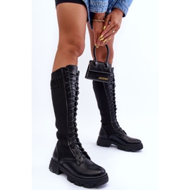 PS1 Botas Calcetín Planas Negro Itona 4