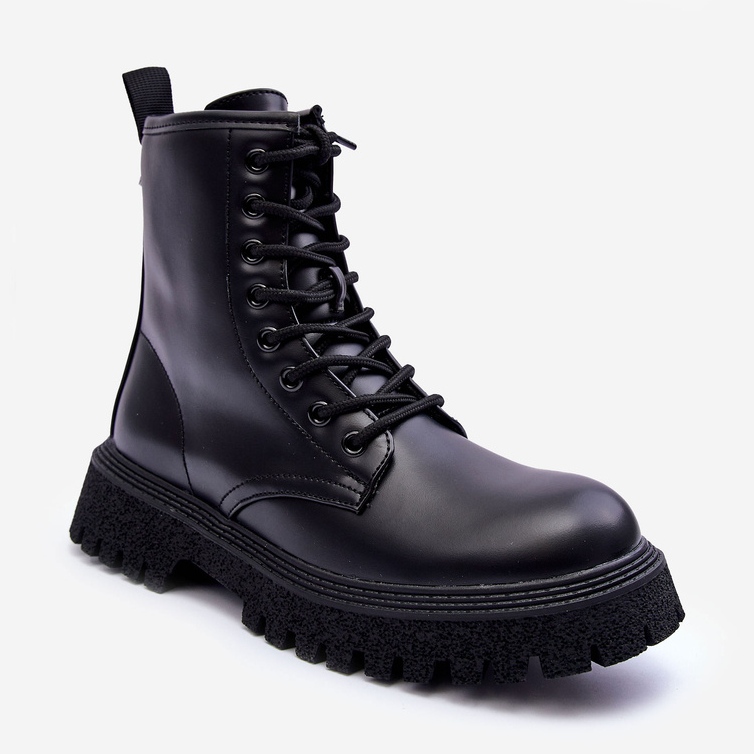 Vinceza Botas Worker Mujer Piel Negras Poonah negro 1