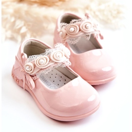 Bailarinas Infantiles Con Velcro Y Encaje, Rosa rosado 2 Bailarinas Infantiles Con Velcro Y Encaje, Rosa rosado 2
