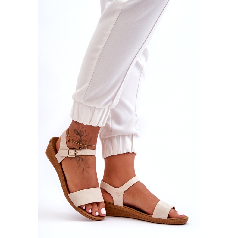 Sandalias Arya Classic Cuña Baja Beige 4