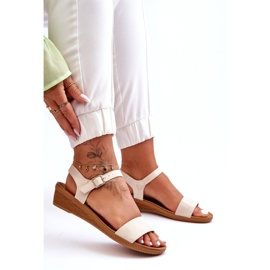 Sandalias Arya Classic Cuña Baja Beige 5