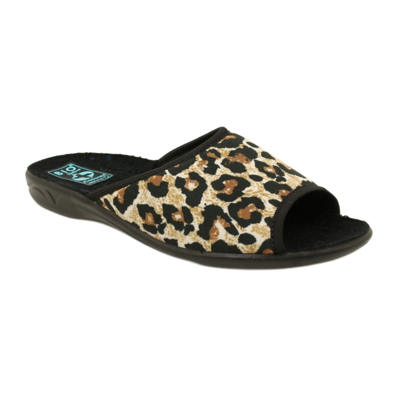 Adanex 16833 zapatillas de estar por casa mujer leopardo negro 1