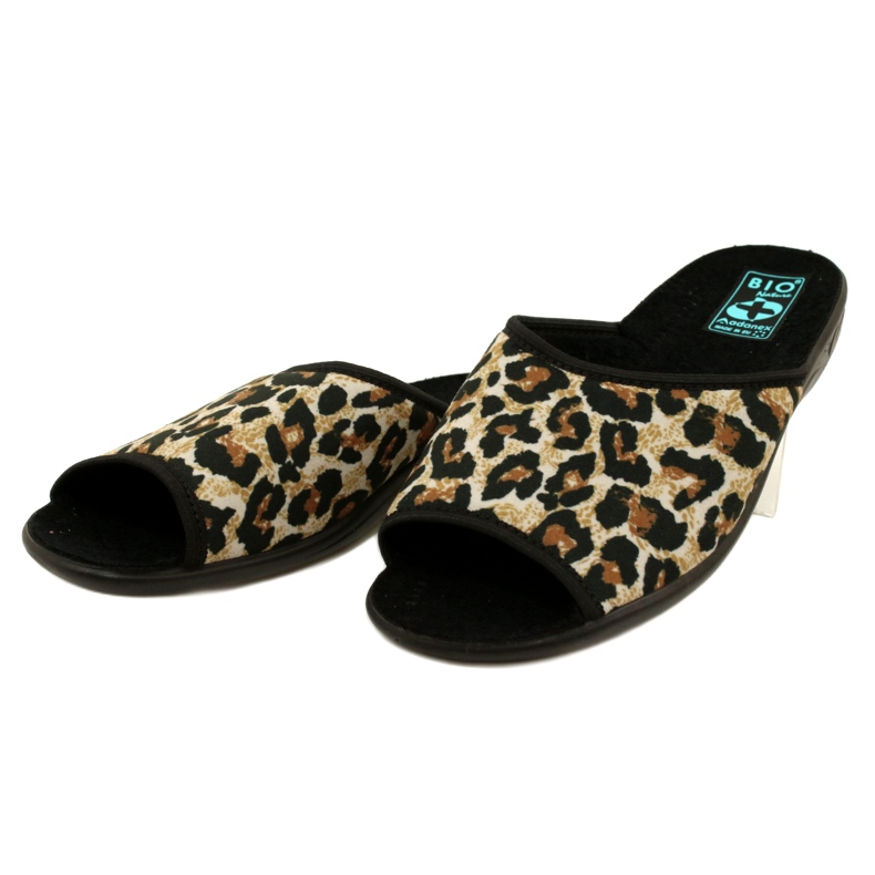 Adanex 16833 zapatillas de estar por casa mujer leopardo negro 3