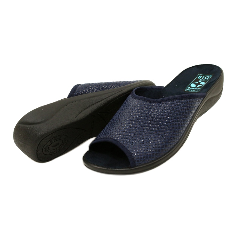 Pantuflas Mujer Espiga Adanex 26039 Azul Marino 4