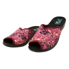 Pantuflas Mujer Terciopelo Adanex 28344 Granate con Flores negro 3 Pantuflas Mujer Terciopelo Adanex 28344 Granate con Flores negro 3