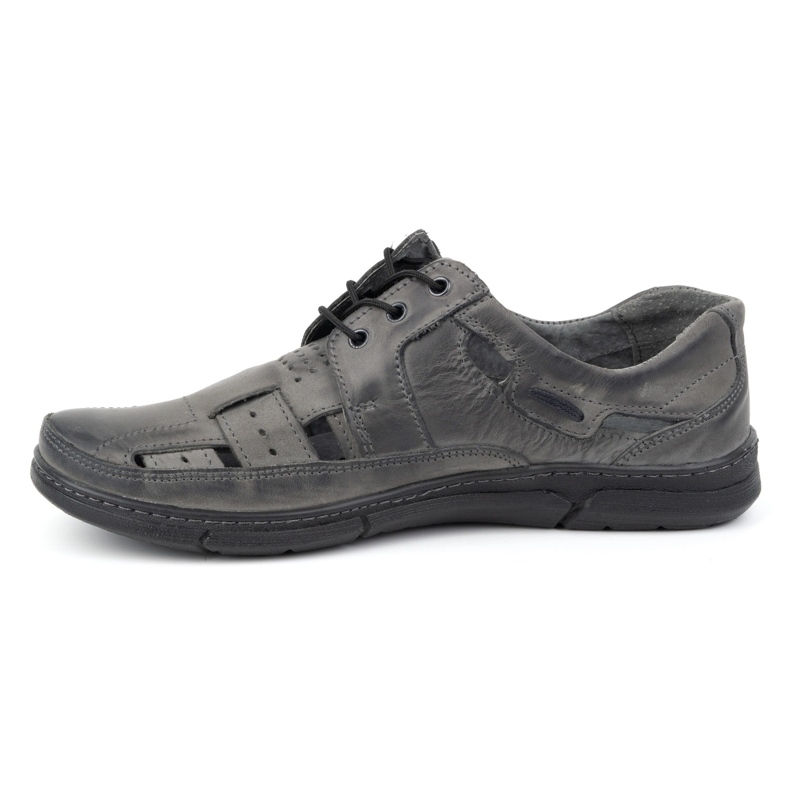 Olivier Zapatos calados de verano para hombre 600 gris. 1