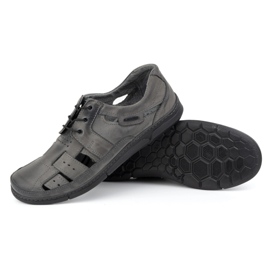 Olivier Zapatos calados de verano para hombre 600 gris. 4