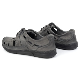 Olivier Zapatos calados de verano para hombre 600 gris. 5