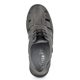 Olivier Zapatos calados de verano para hombre 600 gris. 6