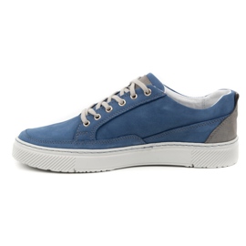 Olivier Zapatos Deportivos de Hombre en Piel 950MA azul 1