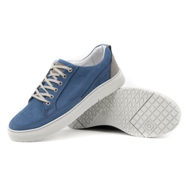 Olivier Zapatos Deportivos de Hombre en Piel 950MA azul 5