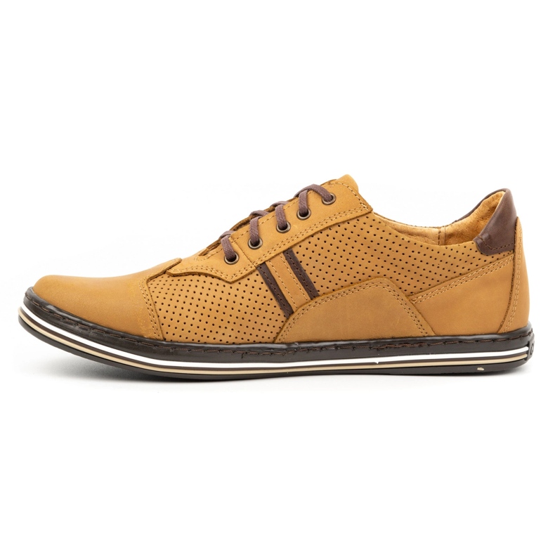 Polbut Zapatos casual hombre piel 1801P rojo naranja 1