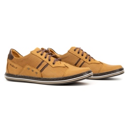 Polbut Zapatos casual hombre piel 1801P rojo naranja 2