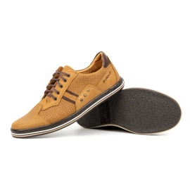 Polbut Zapatos casual hombre piel 1801P rojo naranja 4