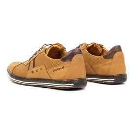 Polbut Zapatos casual hombre piel 1801P rojo naranja 5