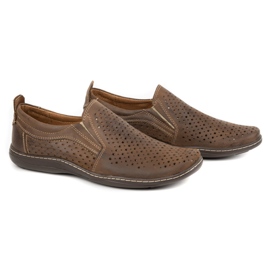 Olivier Mocasines hombre calados para el verano 662 marrón 3