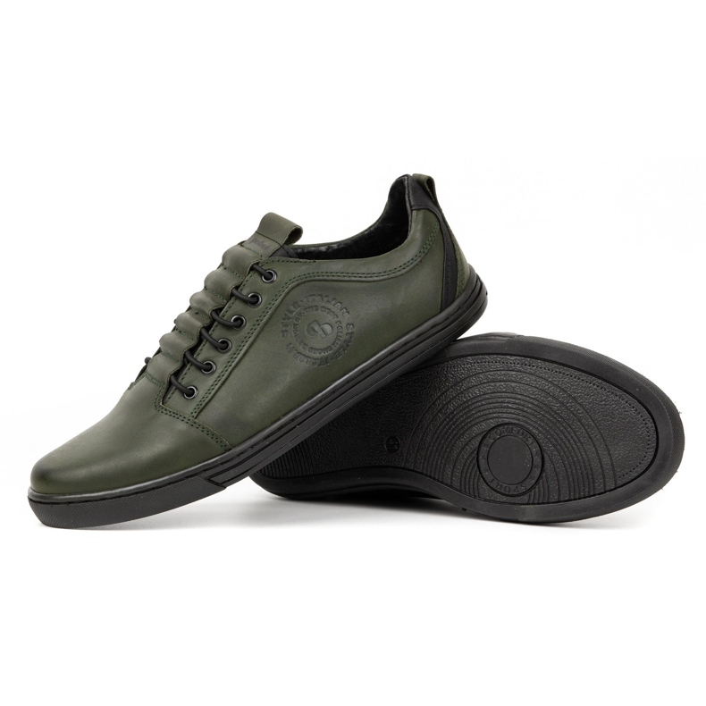 Polbut Zapatos casual hombre piel 2121/2 kaki verde 1