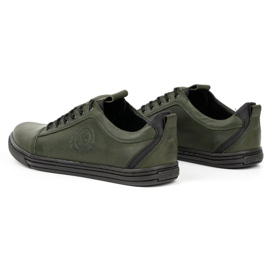Polbut Zapatos casual hombre piel 2121/2 kaki verde 3