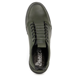 Polbut Zapatos casual hombre piel 2121/2 kaki verde 4