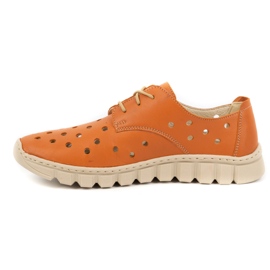 WASAK Zapatos mujer sneakers piel 0692W naranja 2