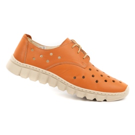 WASAK Zapatos mujer sneakers piel 0692W naranja 3