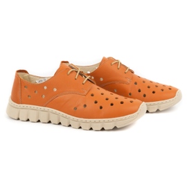 WASAK Zapatos mujer sneakers piel 0692W naranja 4