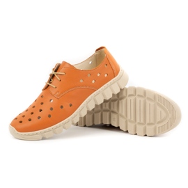 WASAK Zapatos mujer sneakers piel 0692W naranja 5