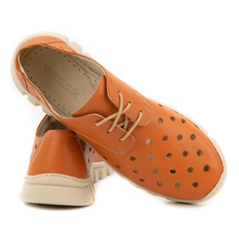 WASAK Zapatos mujer sneakers piel 0692W naranja 6