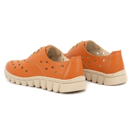WASAK Zapatos mujer sneakers piel 0692W naranja 7