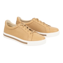WASAK Zapatos mujer sneakers de piel 0675W marrón 2