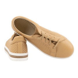 WASAK Zapatos mujer sneakers de piel 0675W marrón 4