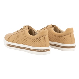 WASAK Zapatos mujer sneakers de piel 0675W marrón 5