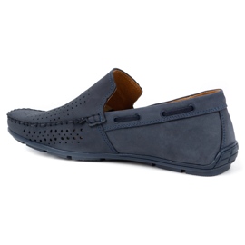 Olivier Mocasines hombre verano piel 085DKNT azul marino 3