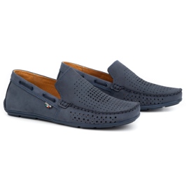 Olivier Mocasines hombre verano piel 085DKNT azul marino 4