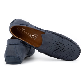 Olivier Mocasines hombre verano piel 085DKNT azul marino 6